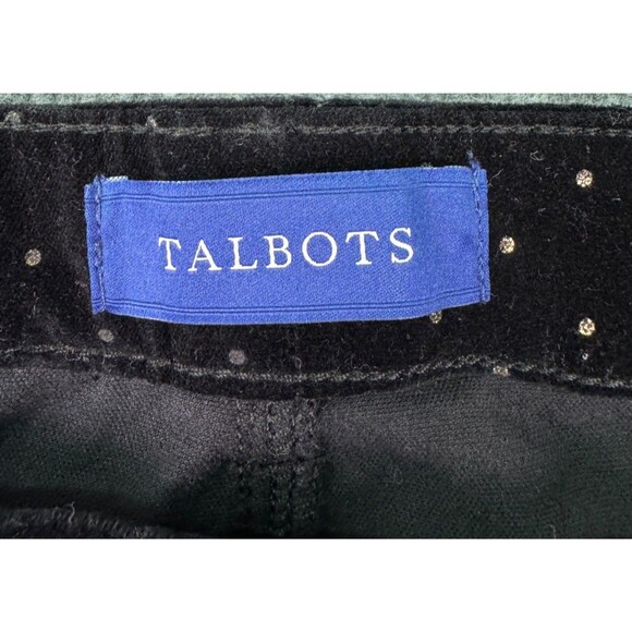 Talbots Flawless 22W High Waist Straight Leg Stretch Black Gold Dot Pants NWT - Picture 5 of 12